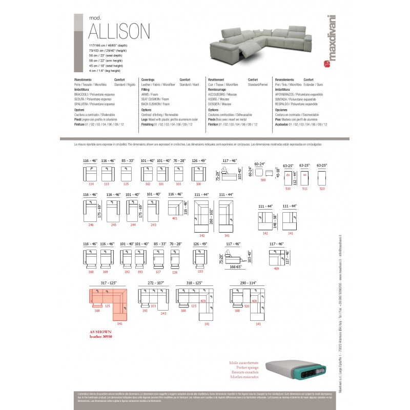 MAXDIVANI Allison Sectional